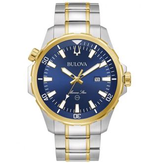 Bulova Mens Marine Star Blue Dial Watch