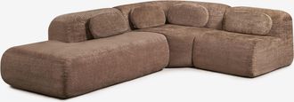 Sklum Sof&aacute; Modular Rinconera De 3 Piezas Con Div&aacute;n Izquierdo En Chenilla Envasado Al Vac&iacute;o Merida Sklum