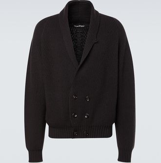 Tom Ford Ribbed-knit cashmere and wool cardigan