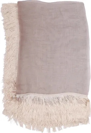 Faliero Sarti Ginny Frangia Semi Sheer Fringed Scarf