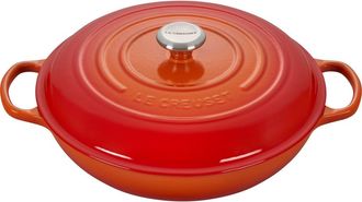 LE CREUSET Signature 5-Quart Enameled Cast Iron Braiser in Flame at Nordstrom