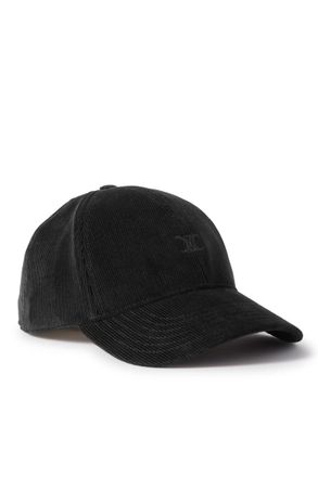 Celine Logo-Embroidered Cotton-Corduroy Baseball Cap
