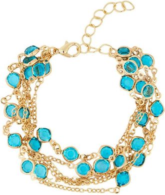 Saachi Saachi Glass Multi Layer Bracelet