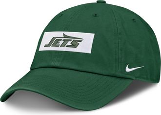 Nike New York Jets Primetime Club Wordmark Nike Mens NFL Adjustable Hat in Green | NF023PC72-ZW0