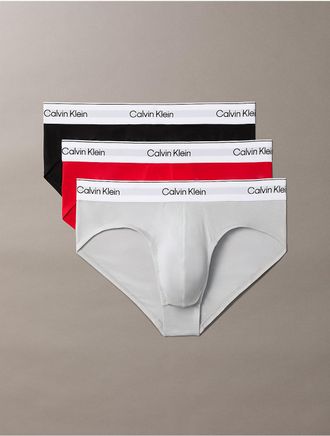 Calvin Klein Mens Icon Cotton Stretch 3-Pack Brief - Multi - XL
