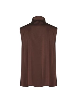 Blanca Vita Self-tie Lavalli&egrave;re Collar Blouse - Brown