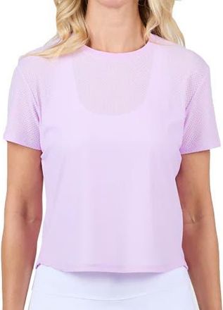 Sofibella Staples Mesh Short Sleeve Womens Tennis Shirt in Lavender at Nordstrom, Size X-Large