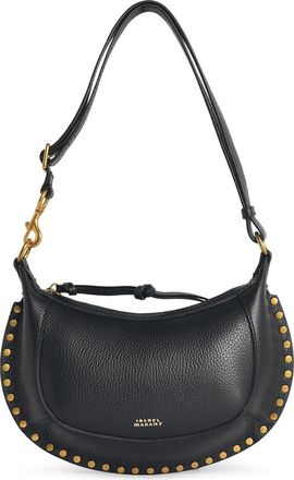 Isabel Marant Isabel Marant Oskan Moon schwarze Vollnarben-Lear-Tasche