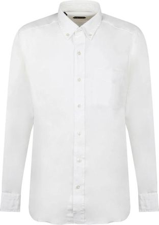 Tom Ford Lange Mouwen Lyocell Overhemd - Heren - Zakelijke Overhemden - Wit - L - Overhemden