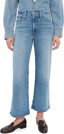Madewell The Short Wide-Leg Jean Womens Jeans Coastal Blue Wash : 32 27, Cotton/Denim/Elastane