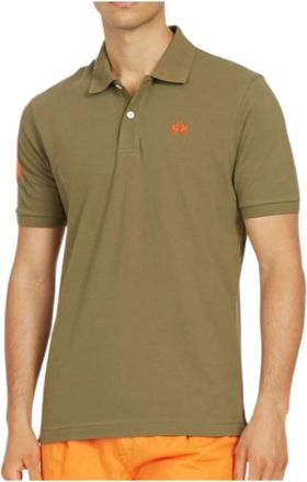 La Martina Polo Shirt met Korte Mouwen en Knopen - Heren - Polos - Groen - M - Katoen - Tops