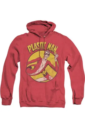 Gildan DC Comics Plastic Man Adult Heather Hoodie / Hooded Sweatshirt