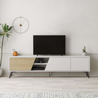 Decortie Fiona TV Unit 180cm for 65 Inch TVs - Modern Multimedia Centre | Size: 2 Pack