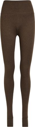 Varley Always Warm Stretch-jersey Leggings - Dark Brown - XL (UK16 / XL)