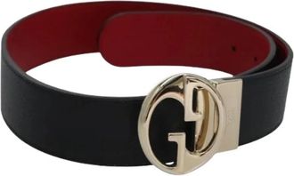 Gucci Pre-owned Vintage Riem - Dames - Vintage Accessoires - Zwart - ONE Size - Leer - Vintage