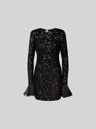Rotate Minikleid mit Rundhalsausschnitt in Black, Gr&ouml;&szlig;e 34