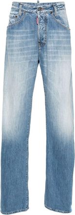 Dsquared2 Light Tape wide-leg jeans - men - Polyester/Cotton/Cotton - 50 - Blue