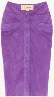 Valentino Suede Skirt Wo