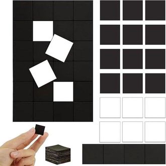 OEM 180 Imanes Autoadhesivos, 20x20x2mm, Imanes Peque&ntilde;os, Imanes Con Tira Adhesiva, Imanes Adhesivos, Autoadhesivos, Imanes De Bloque, Negro
