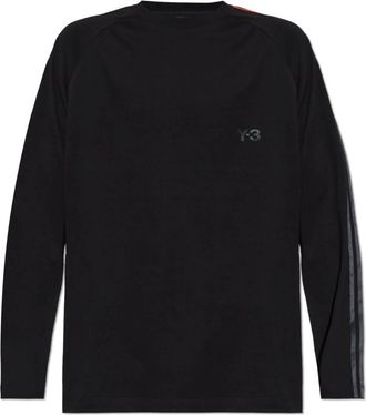 Yohji Yamamoto Tops, Heren, Zwart, M, Katoen, Oversized Gradient Stripes Long Sleeve Tee