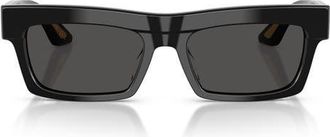 Oliver Peoples x KHAITE 54mm Pillow Sunglasses in Black /Grey at Nordstrom