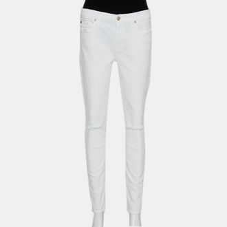 7 For All Mankind 7forallmankind White Denim Skinny Ankle Length Jeans M