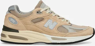 New Balance Made in UK 991v2 Sneakers Cuban Sand / Harbor Mist / Silver