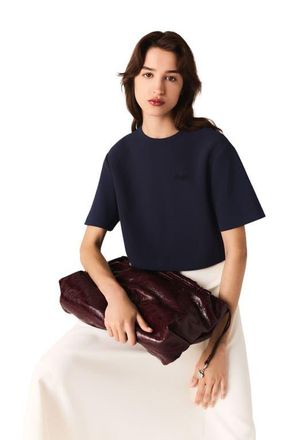 Maje Heavy crepe short top in Navy at Nordstrom, Size X-Small