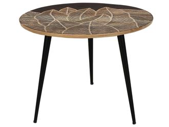 Schubiger M&ouml;bel Beistelltisch Schwarz Natur D: 50 cm