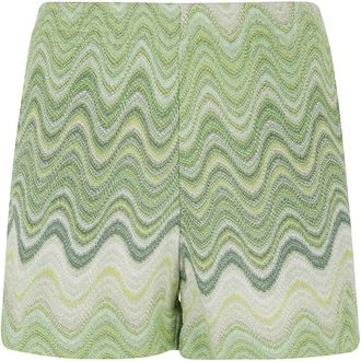 MC2 Saint Barth Meave Pull Up Shorts - Dames - Bermuda - Groen - M - Katoen - Korte Broeken