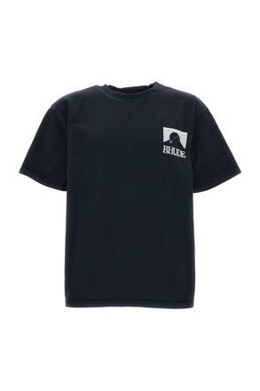 Rhude Black Moonlight Cotton Printed T-Shirt
