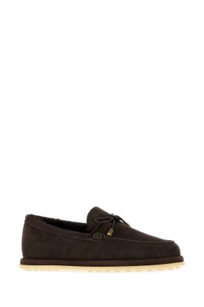 Tod's Womens Dark Brown Suede Loafers 9999 Mocassini