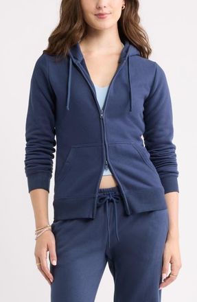 BP. Slim Fit Zip Hoodie in Navy Indigo at Nordstrom, Size Xx-Small