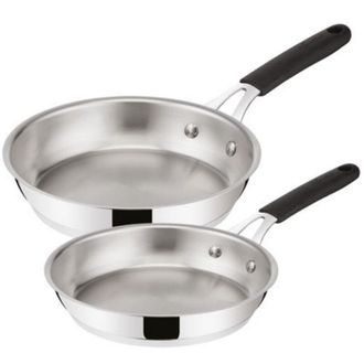Lagostina set di 2 padelle in acciaio inox 24/28cm - 012896600002 - lagostina