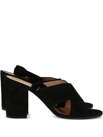 Gianvito Rossi crossover block-heel sandals - Black