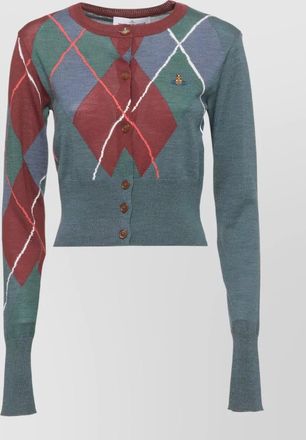 Vivienne Westwood wool argyle cropped cardigan