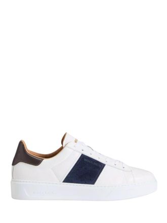 Woolrich White Logo Leather Sneakers
