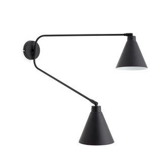 La Redoute Interieurs Dubbele scharnierende wandlamp in ijzer, Hiba