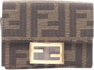 Fendi Pre-owned Canvas wallets - Dames - Vintage Accessoires - Bruin - ONE Size - Vintage