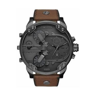 Diesel Accessoires, Heren, Bruin, ONE Size, Leer, Dz 7413 Horloge