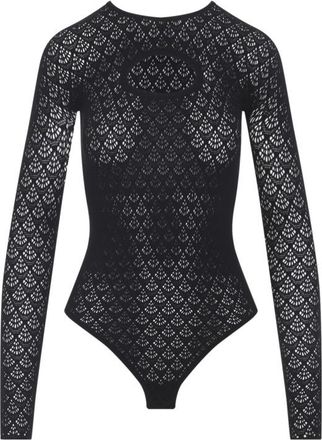 Wolford Black Net-patterned Bodysuit