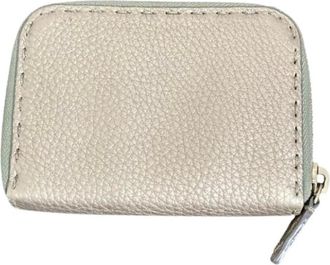 Fendi Pre-owned Wallets, female, Gray, Size: ONE SIZE Pre-owned Leather wallets