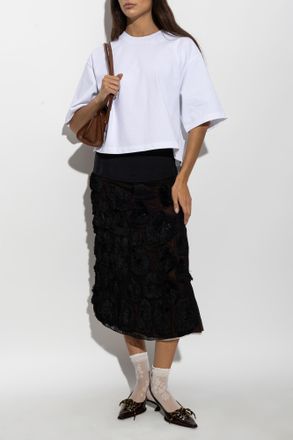 Marni Oversized Cotton T-shirt, Womens, White