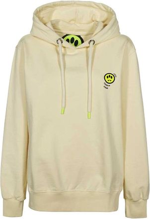 Barrow Logo Detail Katoenen Hoodie - Dames - Hoodies - Beige - M - Katoen - Hoodies & sweatvesten