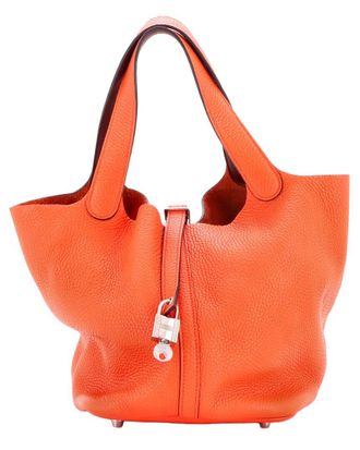 Herm&egrave;s Eclat Picotin Lock Bag Clemence Mm (Authentic Pre-Loved)