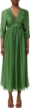 Kaos Kaos, Kleedjes, Dames, Groen, L, Elegante Empire Taille Midi Jurk