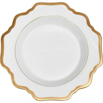 Anna Weatherley Antique White Gold Rim Soup Bowl in White/gold at Nordstrom