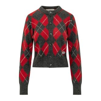 Ami Truien & Vesten, Dames, Veelkleurig, M, Wol, Crewneck Cardigan