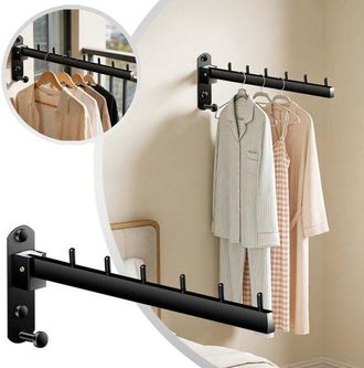 OEM Perchero Resistente De Acero Inoxidable, Perchero M&oacute;vil Con Ruedas, 1 Pieza, Organizador De Ropa Port&aacute;til, Perchero Duradero, Negro