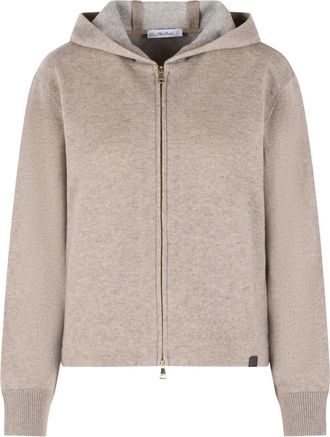 Max Mara Beiges Sweatshirt aus Kaschmir und Schurwolle von Max Mara